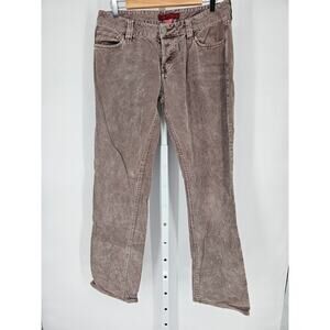 Y2K FCUK Jeans Women's Tan Taupe Low Rise Corduroy Jeans Size 10